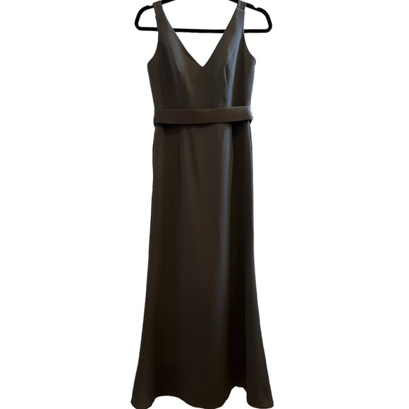 White by Vera Wang Dresses & Skirts - White by Vera Wang Charcoal Crepe Bridesmaid Dress Size 6